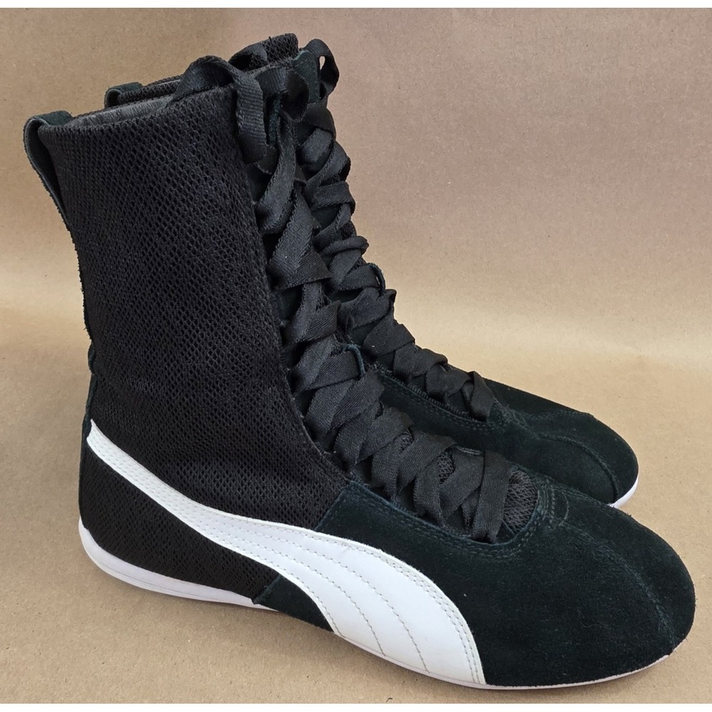 Puma Eskiva Hi Textured Boxing Shoes Size 7.5 US 38 EU Womens Black White...